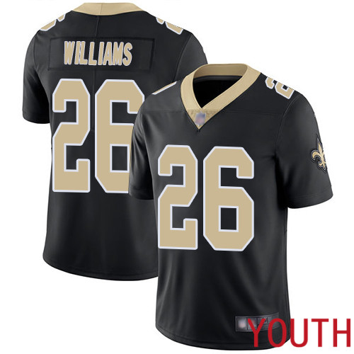 New Orleans Saints Limited Black Youth P J  Williams Home Jersey NFL Football #26 Vapor Untouchable Jersey->youth nfl jersey->Youth Jersey